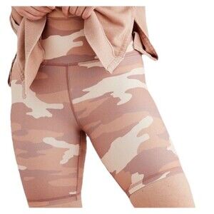 Aerie Biker Shorts Size Small Tan Camo Lounge Workout